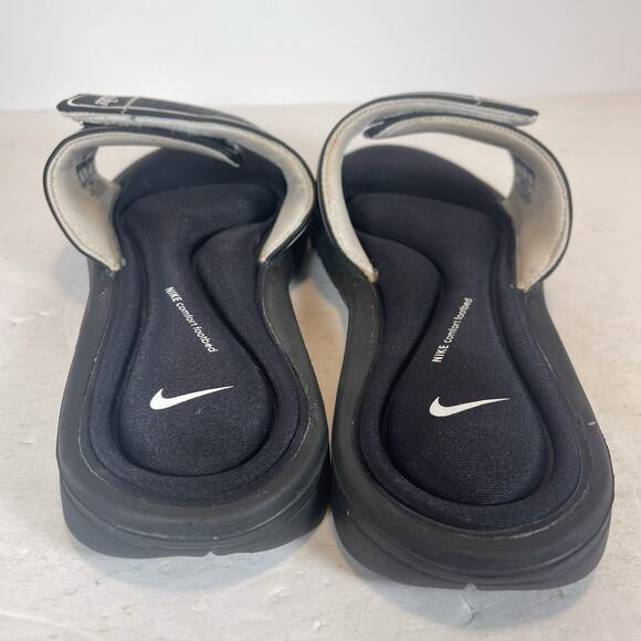 Nike Comfort Womens Sz 10 Slide Black Hook Loop Footbed Slip On 380883-011 - Picture 5 of 8
